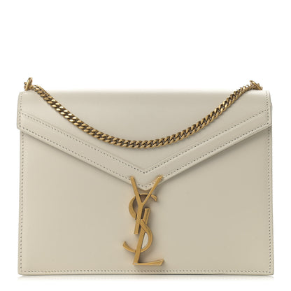 Saint Laurent Smooth Calfskin Monogram Cassandra Clasp Bag Crema Soft 1 of 13