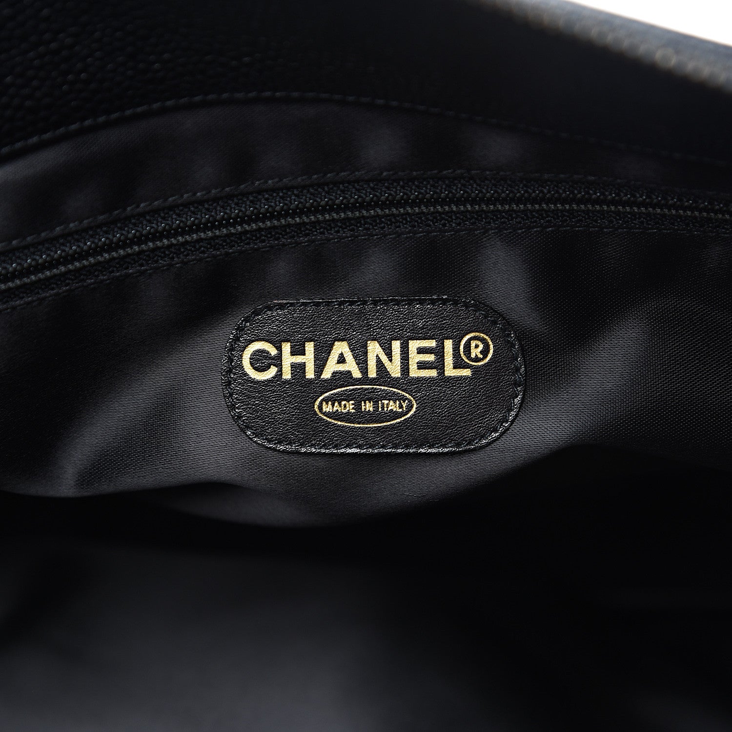 Chanel Caviar Large CC Shoulder Bag Black 5 of 10