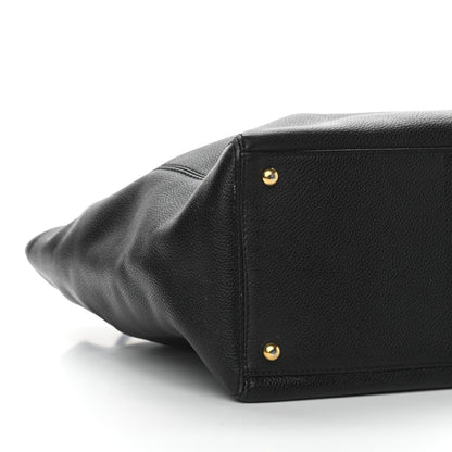 Chanel Calfskin Cerf Executive Shopper Tote Black 9 of 13
