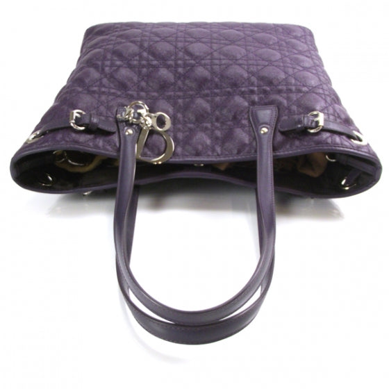 Coated Canvas Cannage Medium Panarea Tote Purple