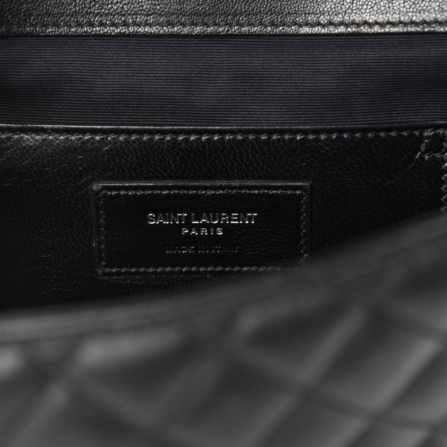 Saint Laurent Sheepskin Tri-Quilt Monogram Medium College Bag Black 10 of 12