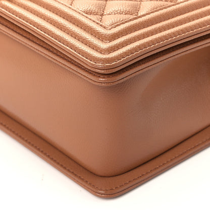 Chanel Caviar Quilted Medium Boy Flap Brown 9 of 10