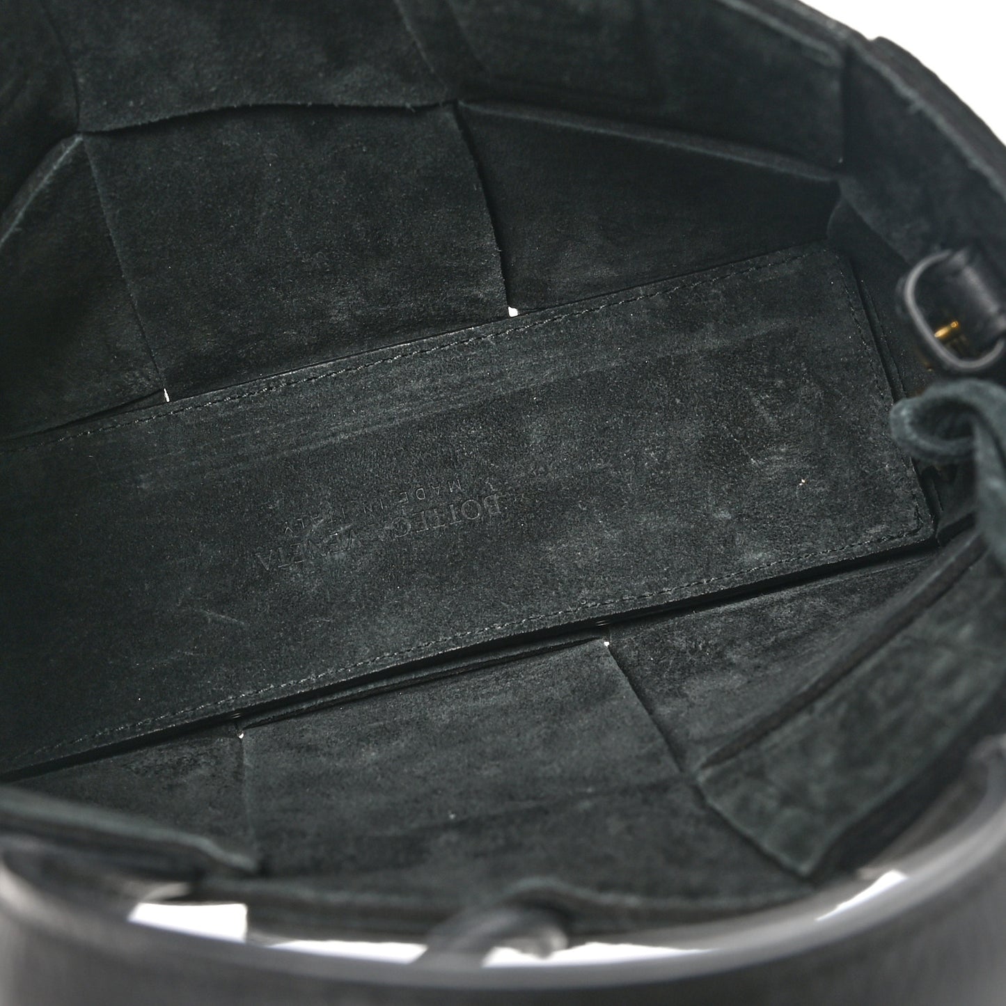 Grained Calfskin Maxi Intrecciato Mini Arco Tote Black