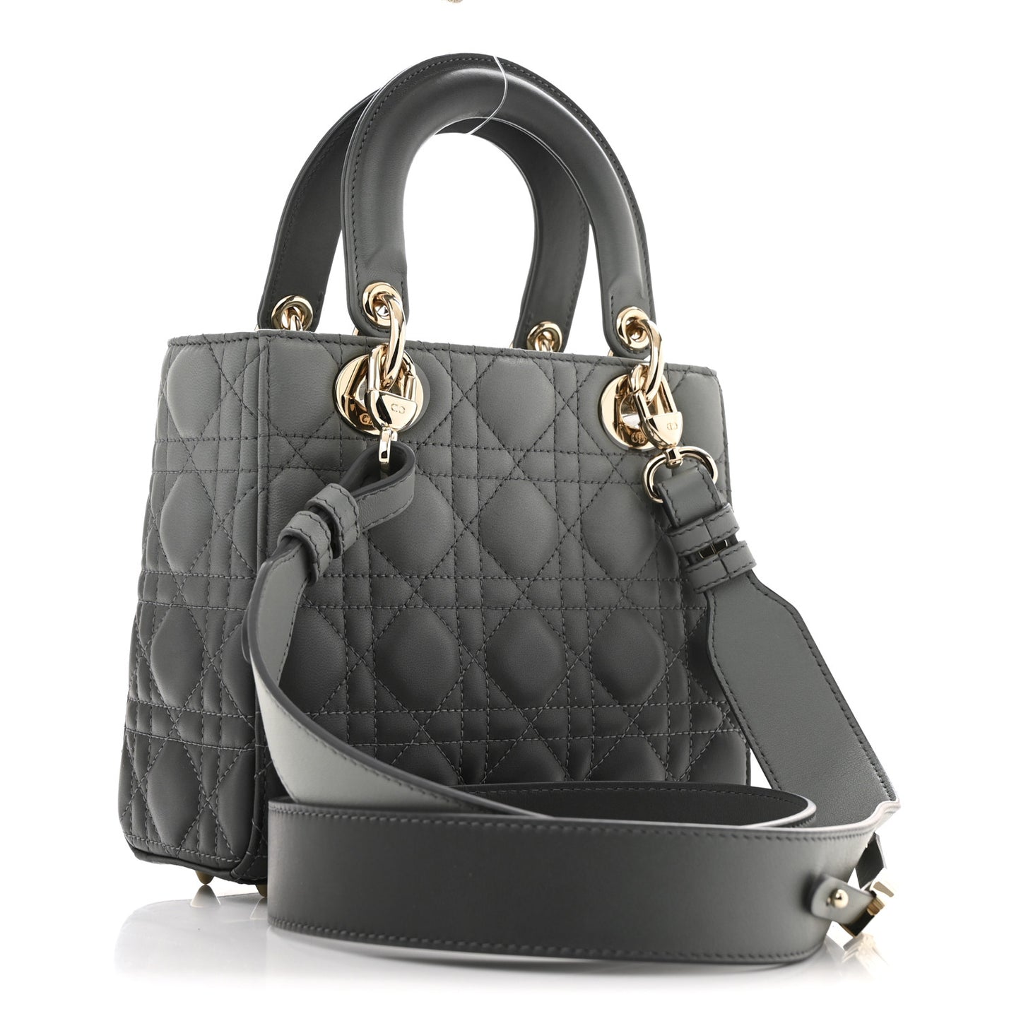 Lambskin Cannage Gradient Small My ABCDior Lady Dior Grey