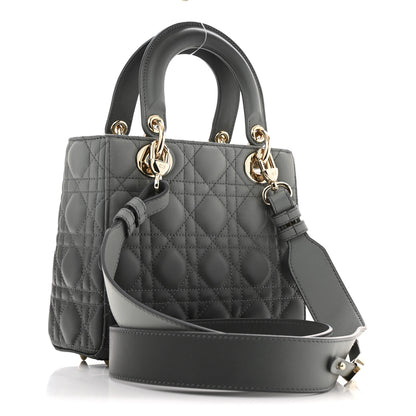 Christian Dior Lambskin Cannage Gradient Small My ABCDior Lady Dior Grey 3 of 12