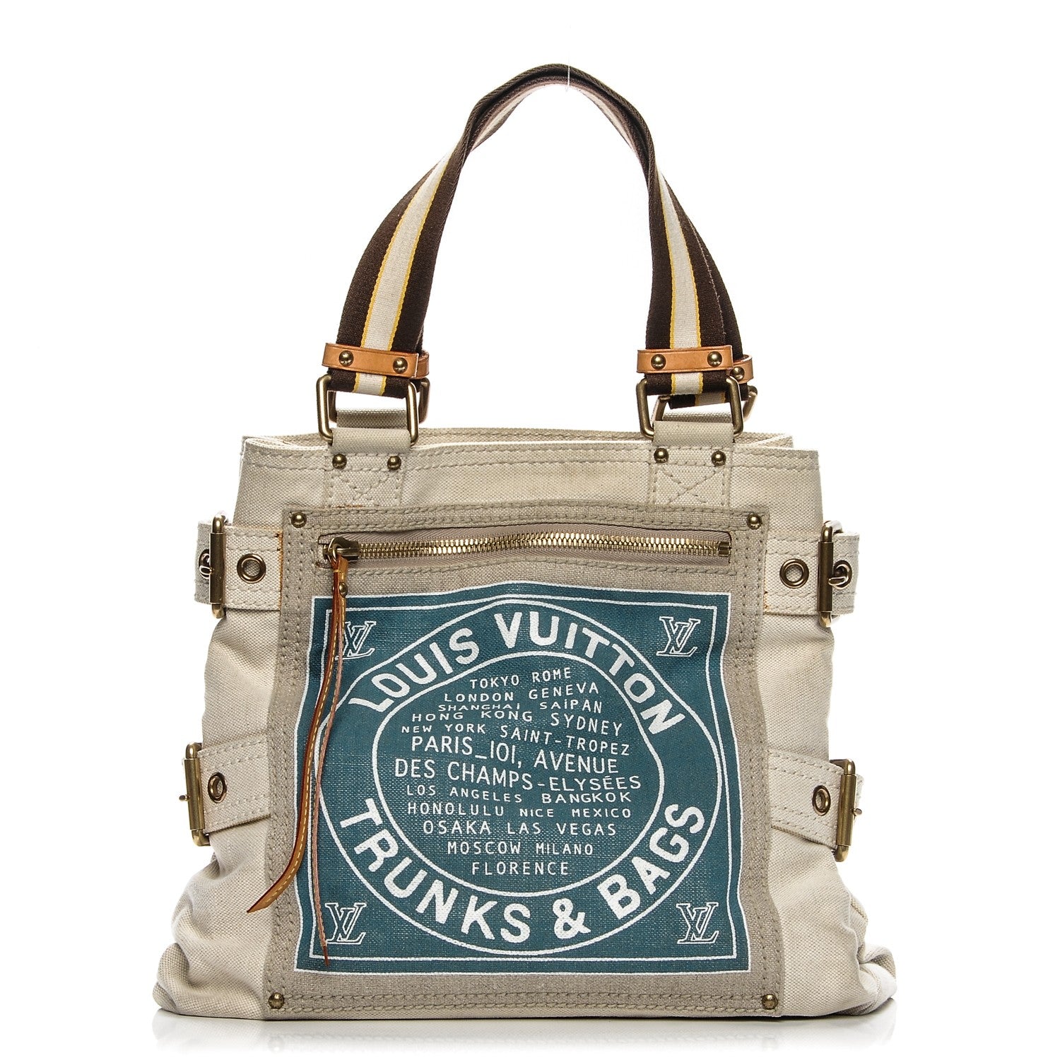 Louis Vuitton Toile Globe Shopper Cabas MM Blue 1 of 8