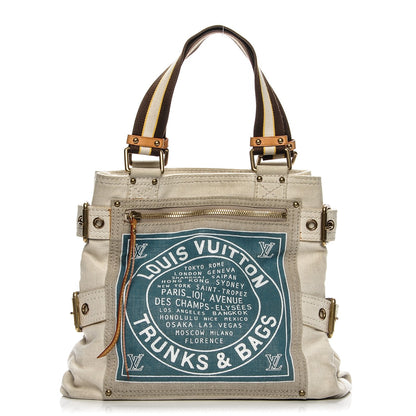 Louis Vuitton Toile Globe Shopper Cabas MM Blue 1 of 8