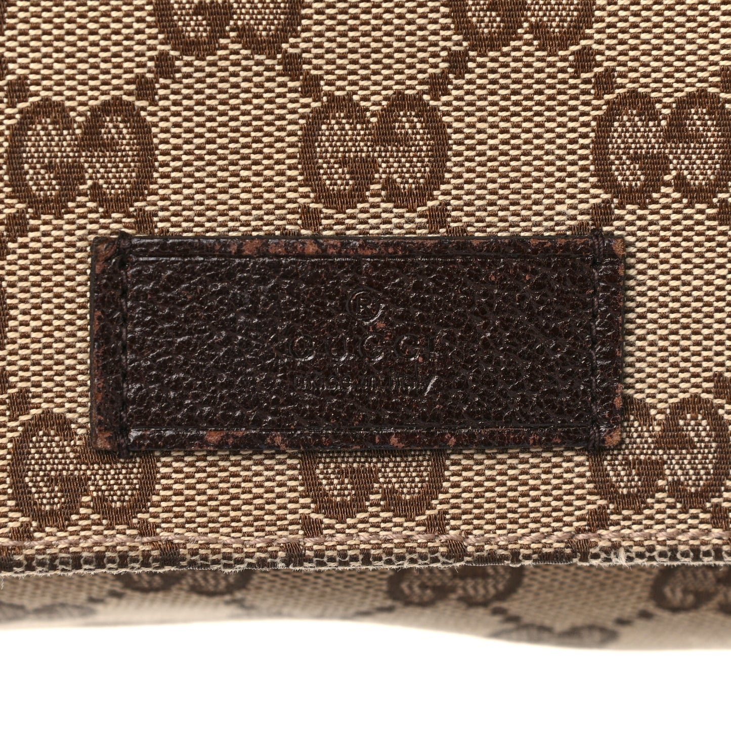 Monogram Small Flap Messenger Bag Beige Dark Brown