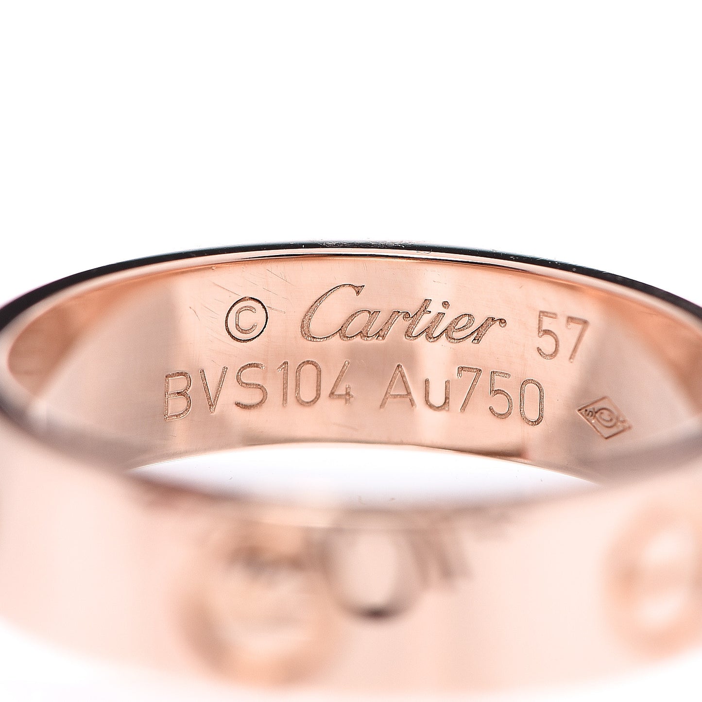 18K Pink Gold 5.5mm LOVE Ring 57 8