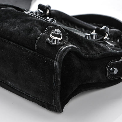 Balenciaga Baby Daim Suede Marble Hardware Mini City Black 8 of 9