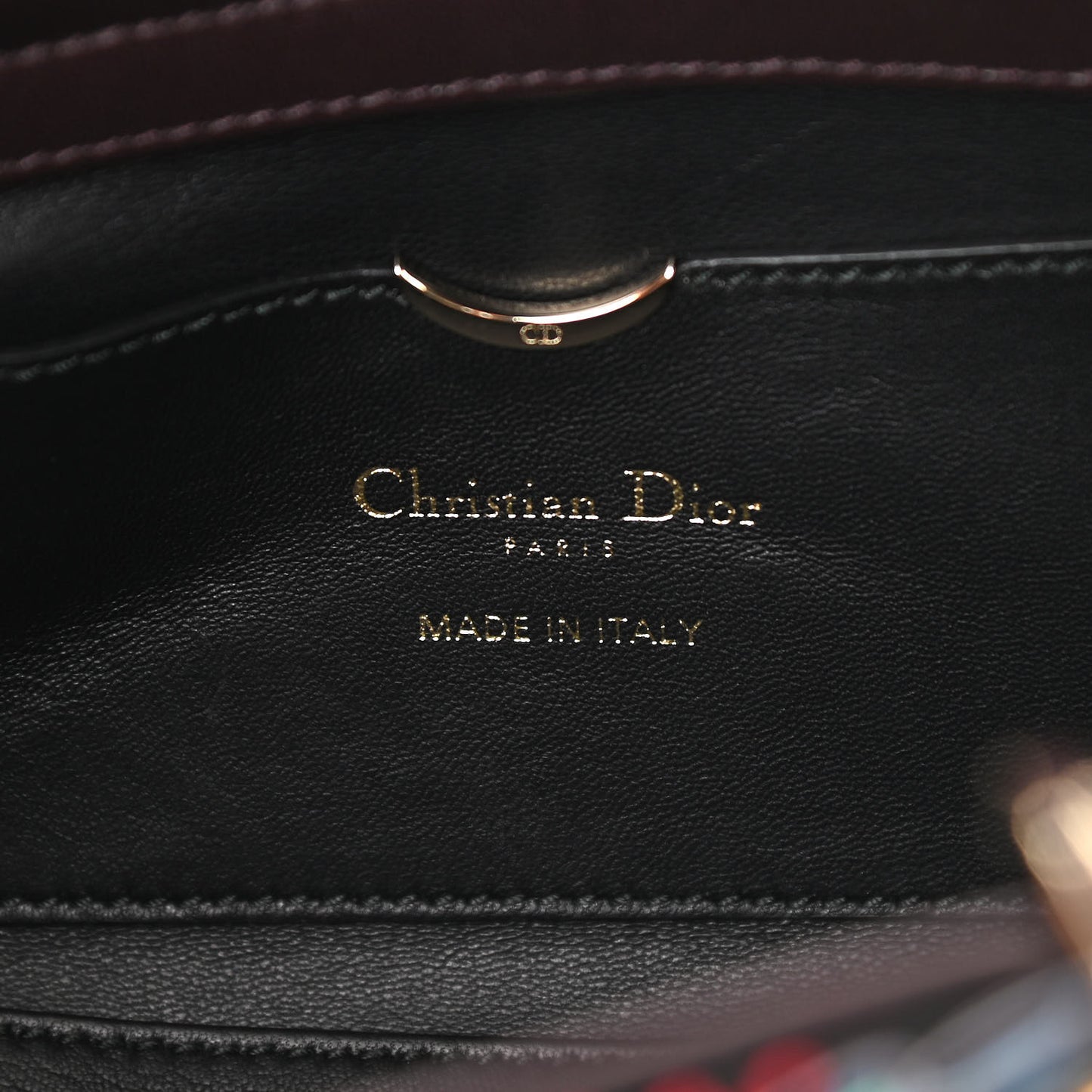 Calfskin Embroidered Sequin East West Lady Dior Multicolor