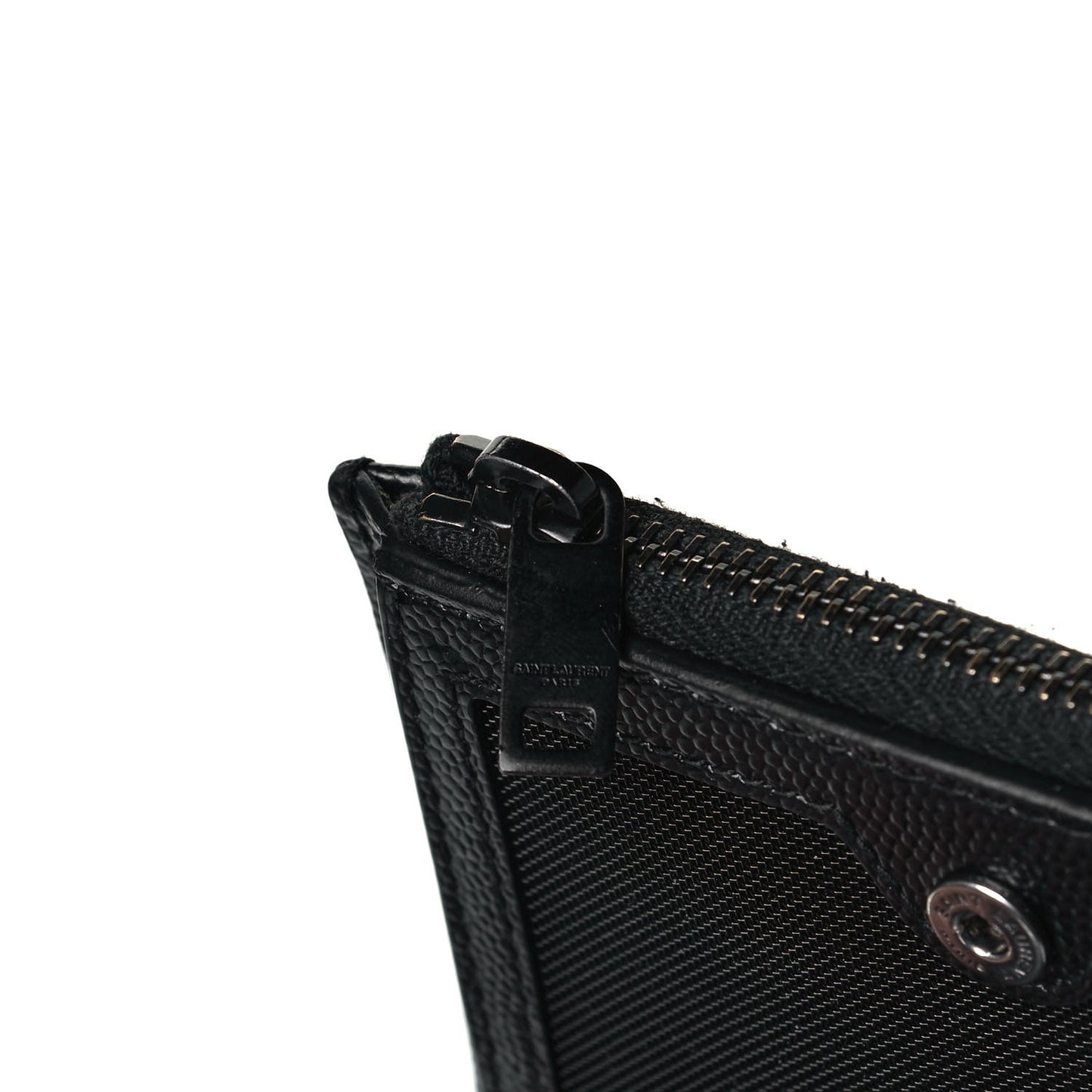 Grain De Poudre Matelasse Chevron Monogram Zipped Card Case Black