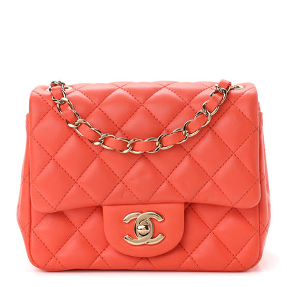 Chanel Lambskin Quilted Mini Square Flap Light Orange 1 of 13