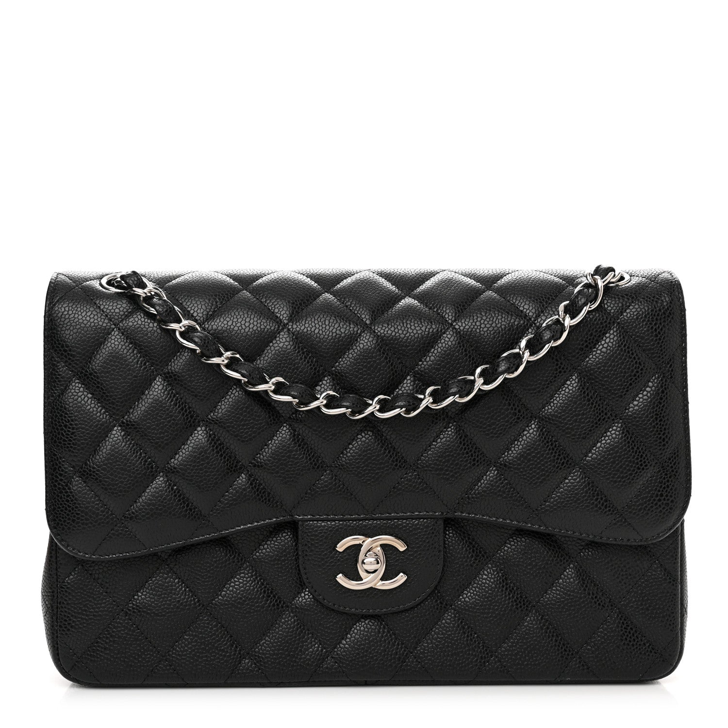 Chanel Caviar Quilted Jumbo Double Flap Black 1 of 11
