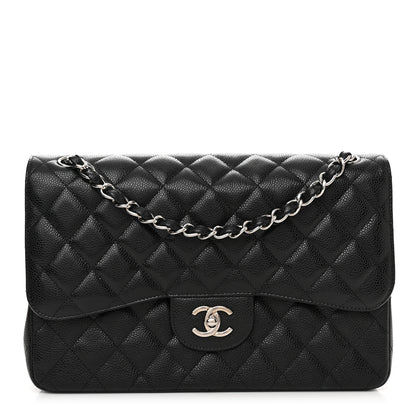 Chanel Caviar Quilted Jumbo Double Flap Black 1 of 11