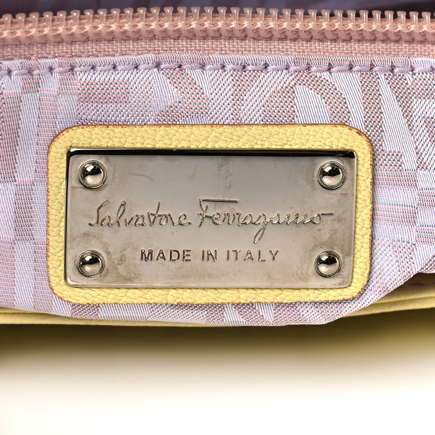 Goatskin Gancini Shoulder Bag Citronella