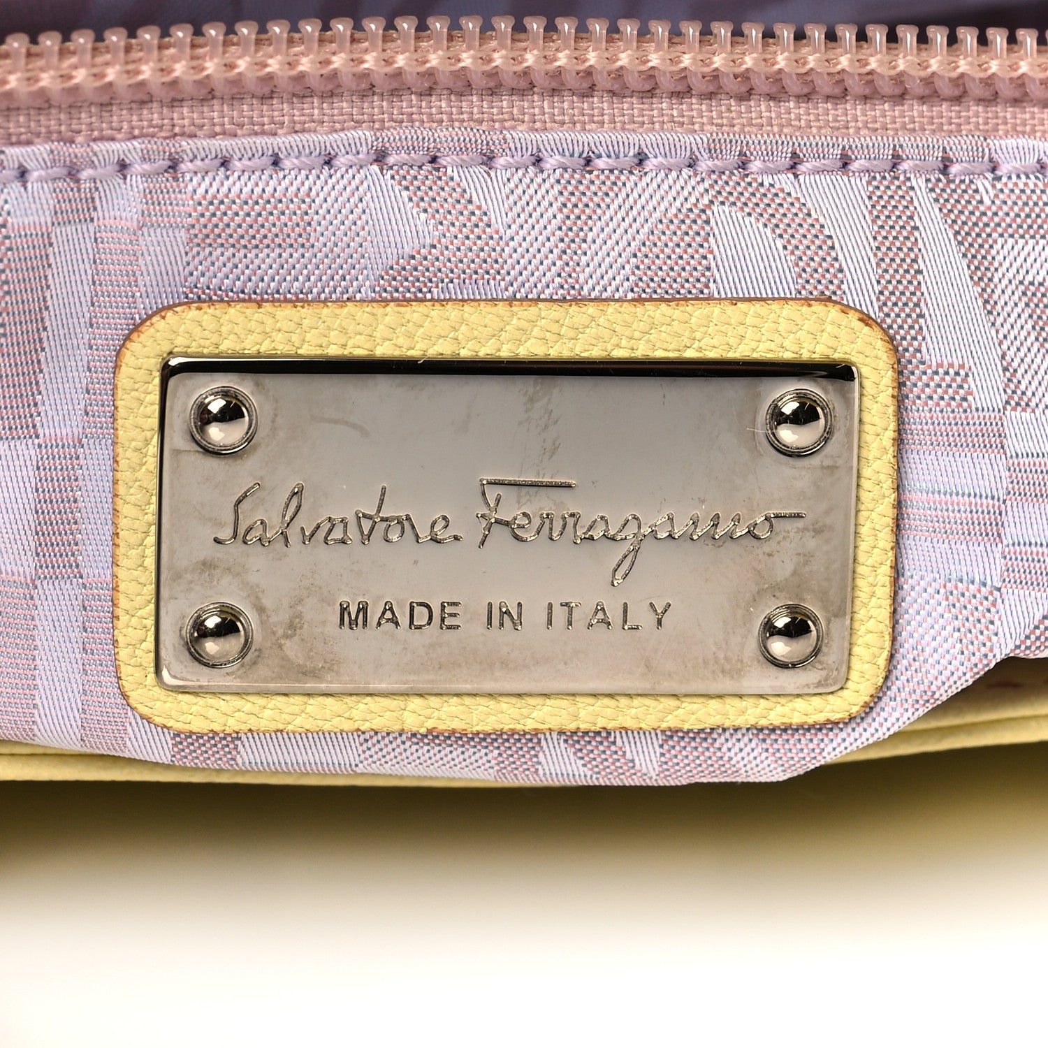 Salvatore Ferragamo Goatskin Gancini Shoulder Bag Citronella 5 of 9