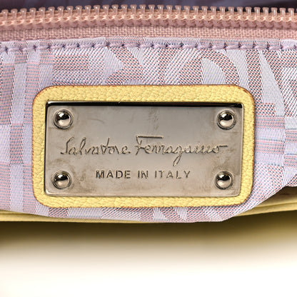 Salvatore Ferragamo Goatskin Gancini Shoulder Bag Citronella 5 of 9