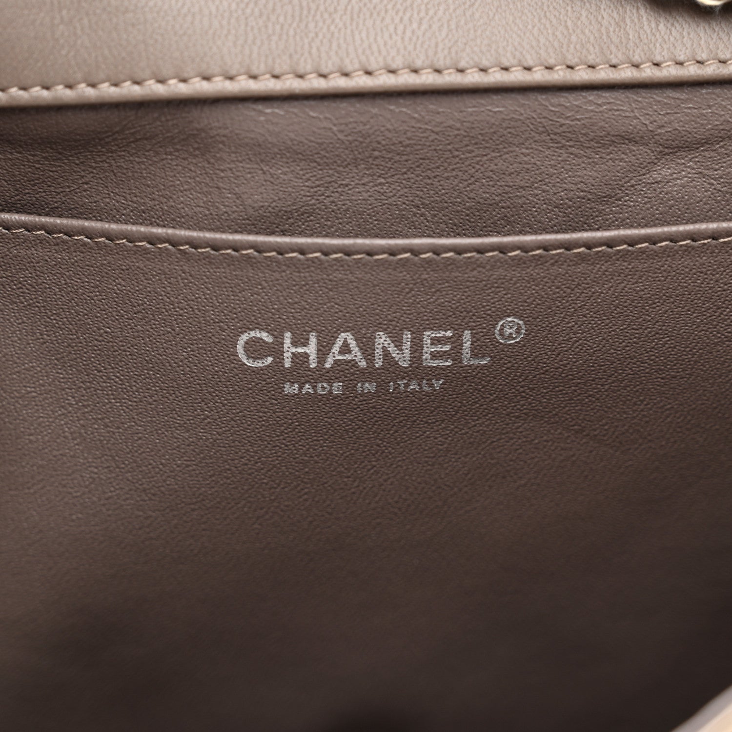 Chanel Patent Quilted Clutch with Chain Flap Grey 6 of 12