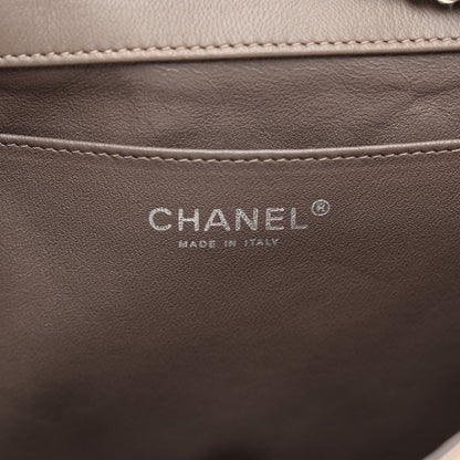 Chanel Patent Quilted Clutch with Chain Flap Grey 6 of 12