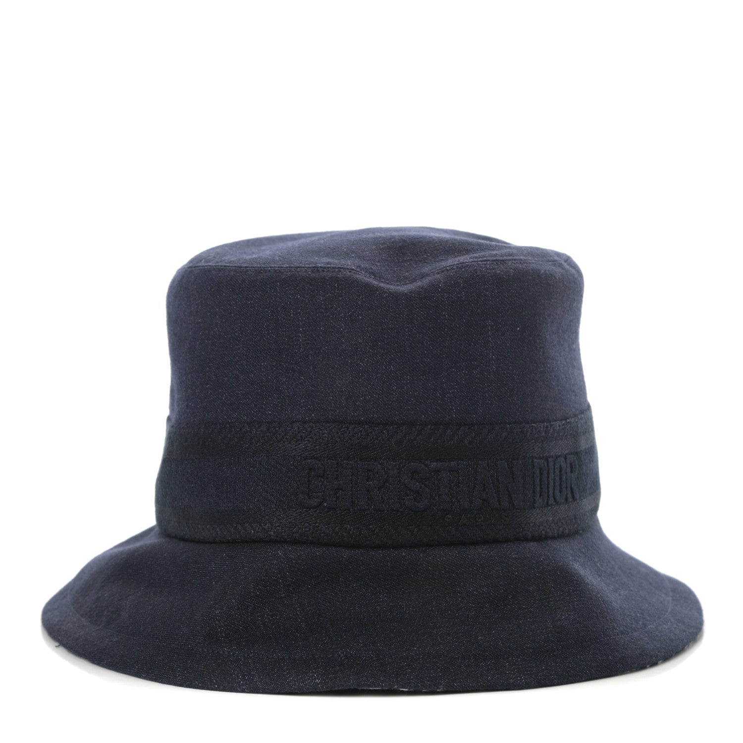Christian Dior Denim Oblique Small Brim Bucket Hat 58 Blue 1 of 8
