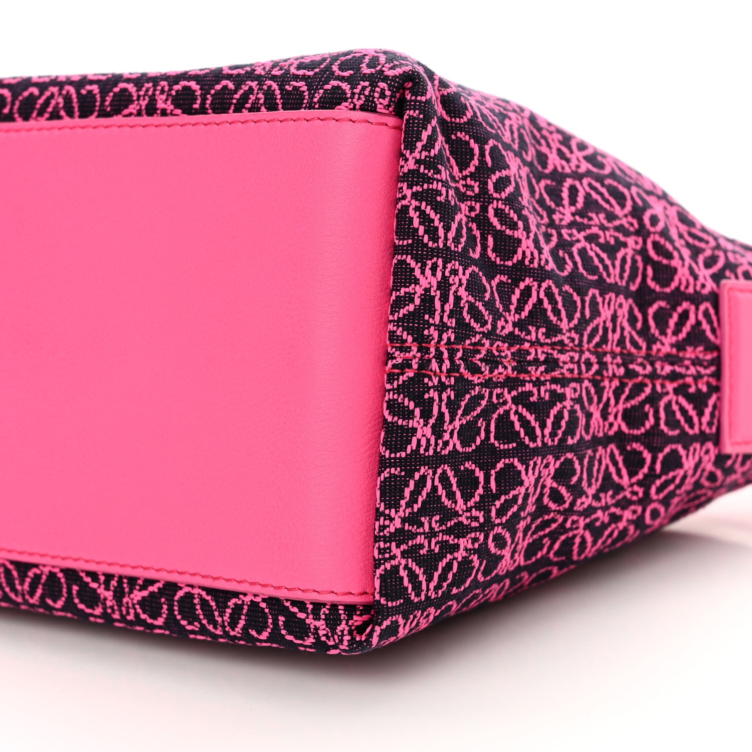 Loewe Jacquard Anagram Calfskin Small Cubi Bag Pink 10 of 12