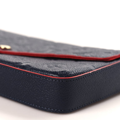 Louis Vuitton Empreinte Pochette Felicie Chain Wallet Marine Rouge 10 of 11