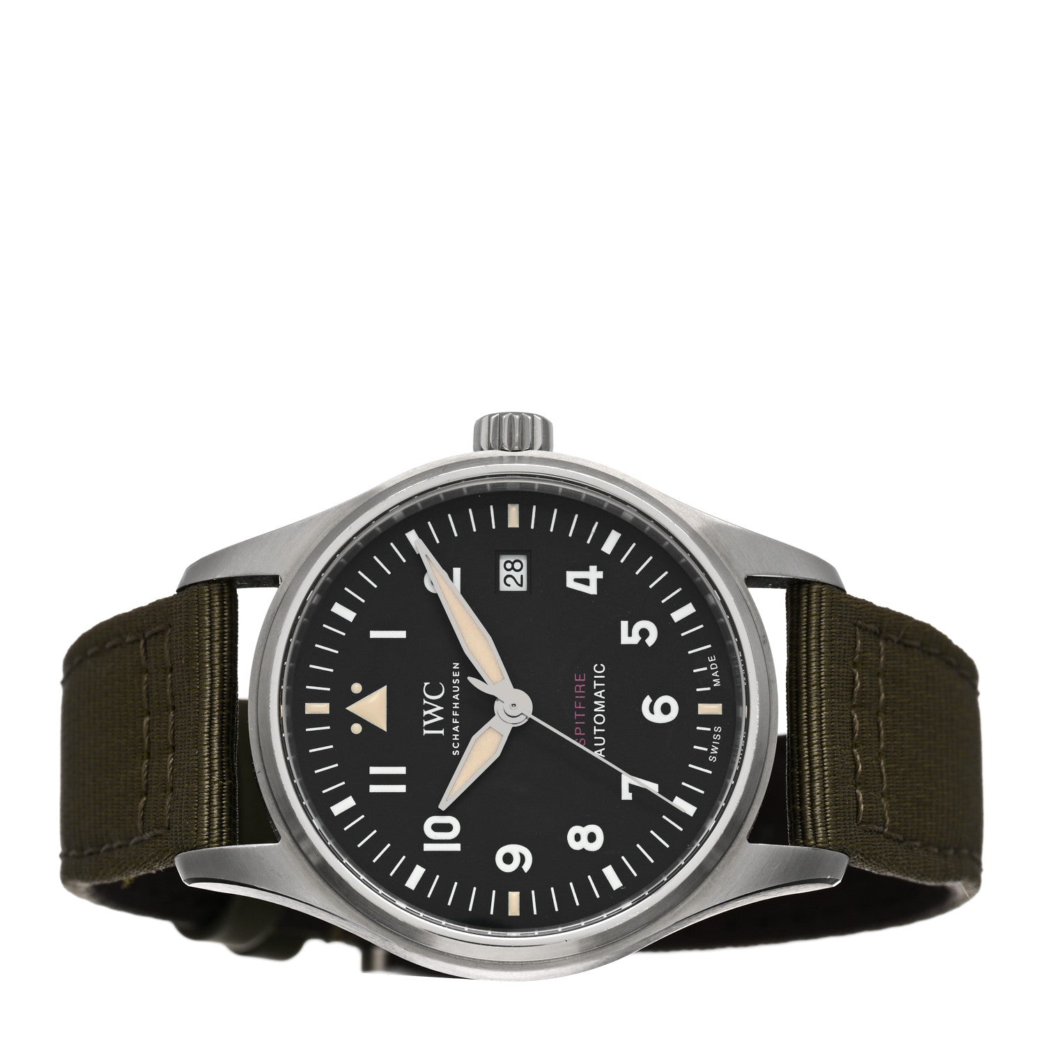 IWC Stainless Steel Fabric 39mm Spitfire Automatic Watch Black IW326801 2 of 5