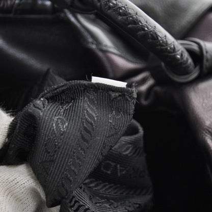 Prada Vitellino Mordo Hobo Black and Purple 8 of 9