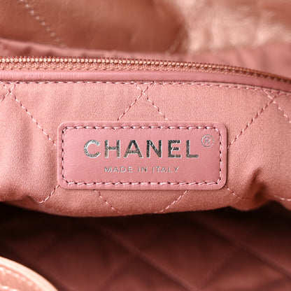 Chanel Metallic Calfskin Quilted Small Chanel 22 Pink 7 of 11