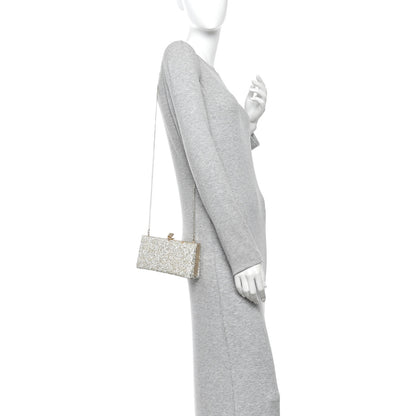 Jimmy Choo Coarse Glitter Celeste Clutch Moon Sand 2 of 11