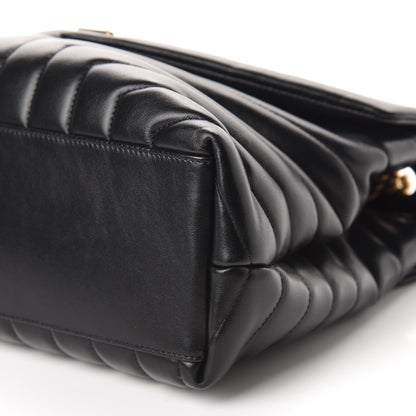 Saint Laurent Calfskin Y Quilted Monogram Medium Loulou Chain Satchel Black 6 of 10