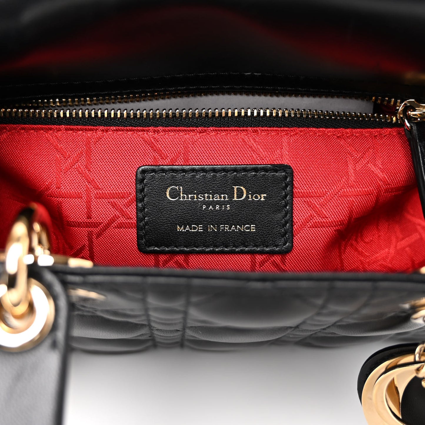 Lambskin Cannage Small My ABCDior Lady Dior Black