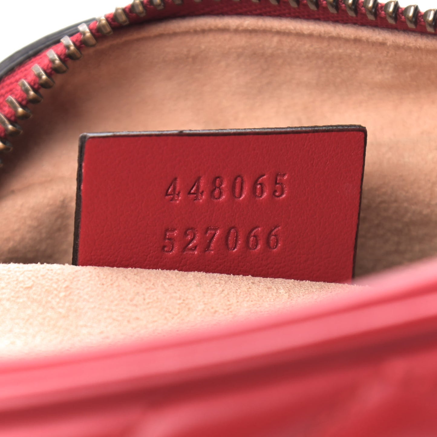 Calfskin Matelasse Mini GG Marmont Chain Shoulder Bag Hibiscus Red