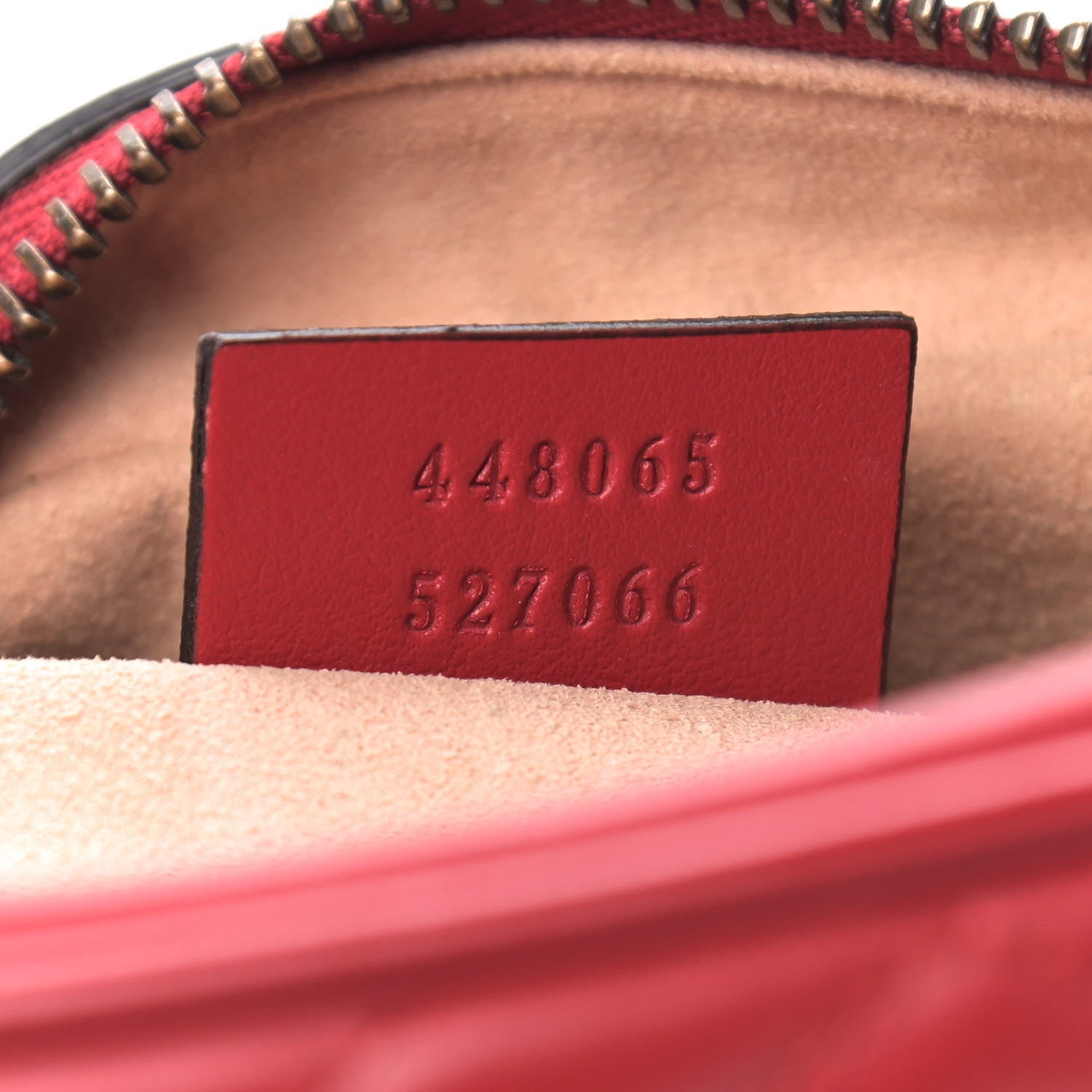 Gucci Calfskin Matelasse Mini GG Marmont Chain Shoulder Bag Hibiscus Red 7 of 9