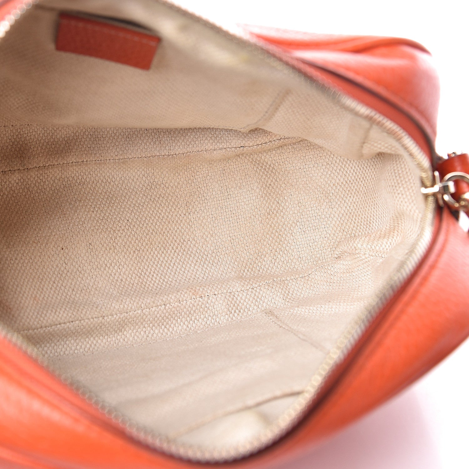 Gucci Pebbled Calfskin Small Soho Disco Bag Sun Orange 5 of 19
