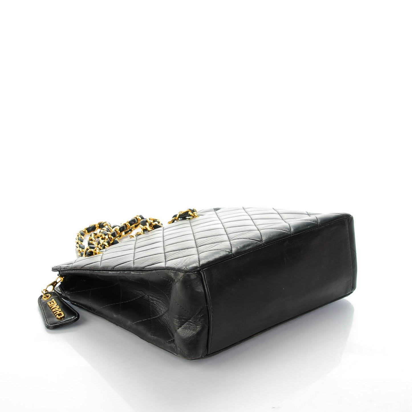 Lambskin Quilted Shoulder Bag Black