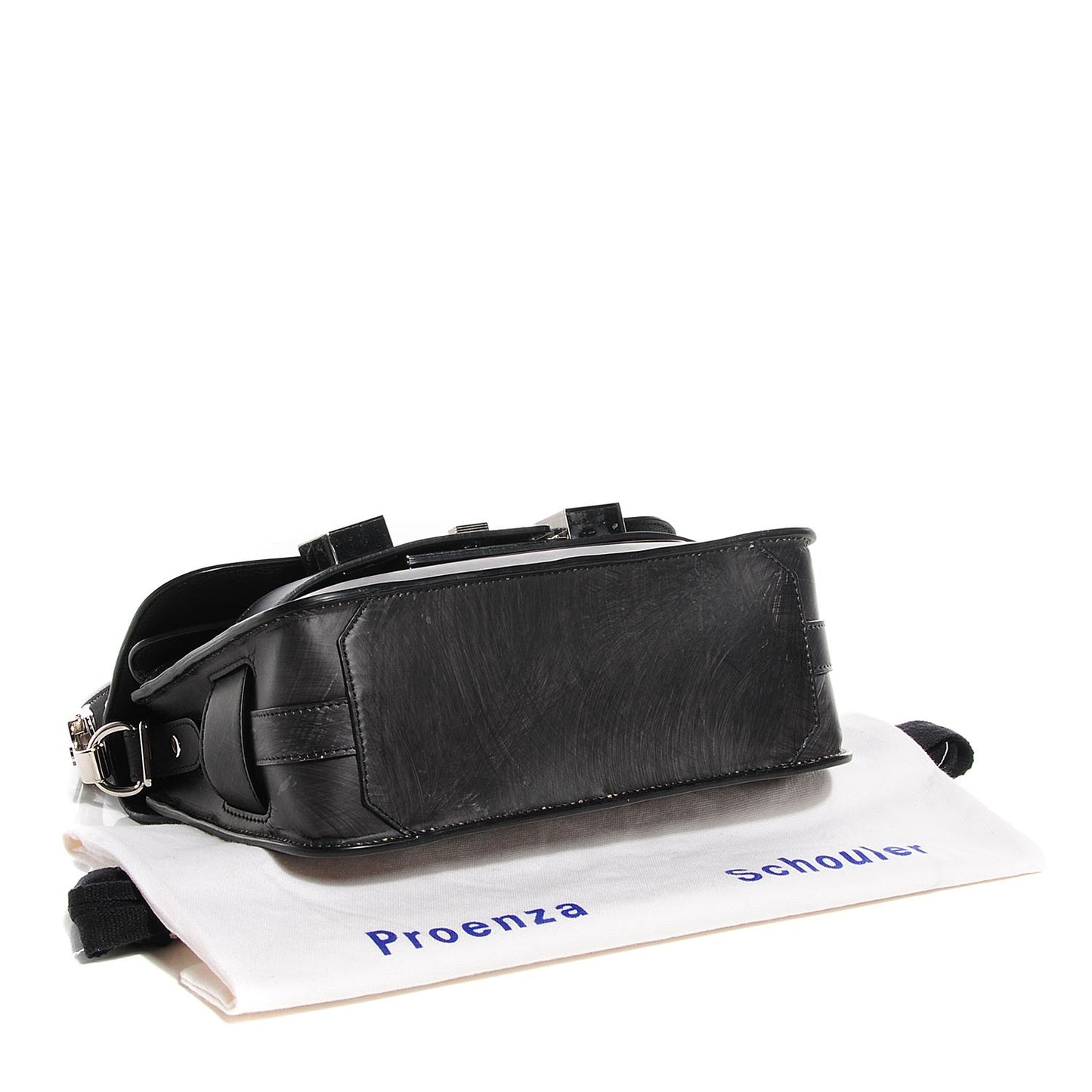 Smooth Calfskin PS11 Mini Classic Shoulder Bag Chalkboard Black
