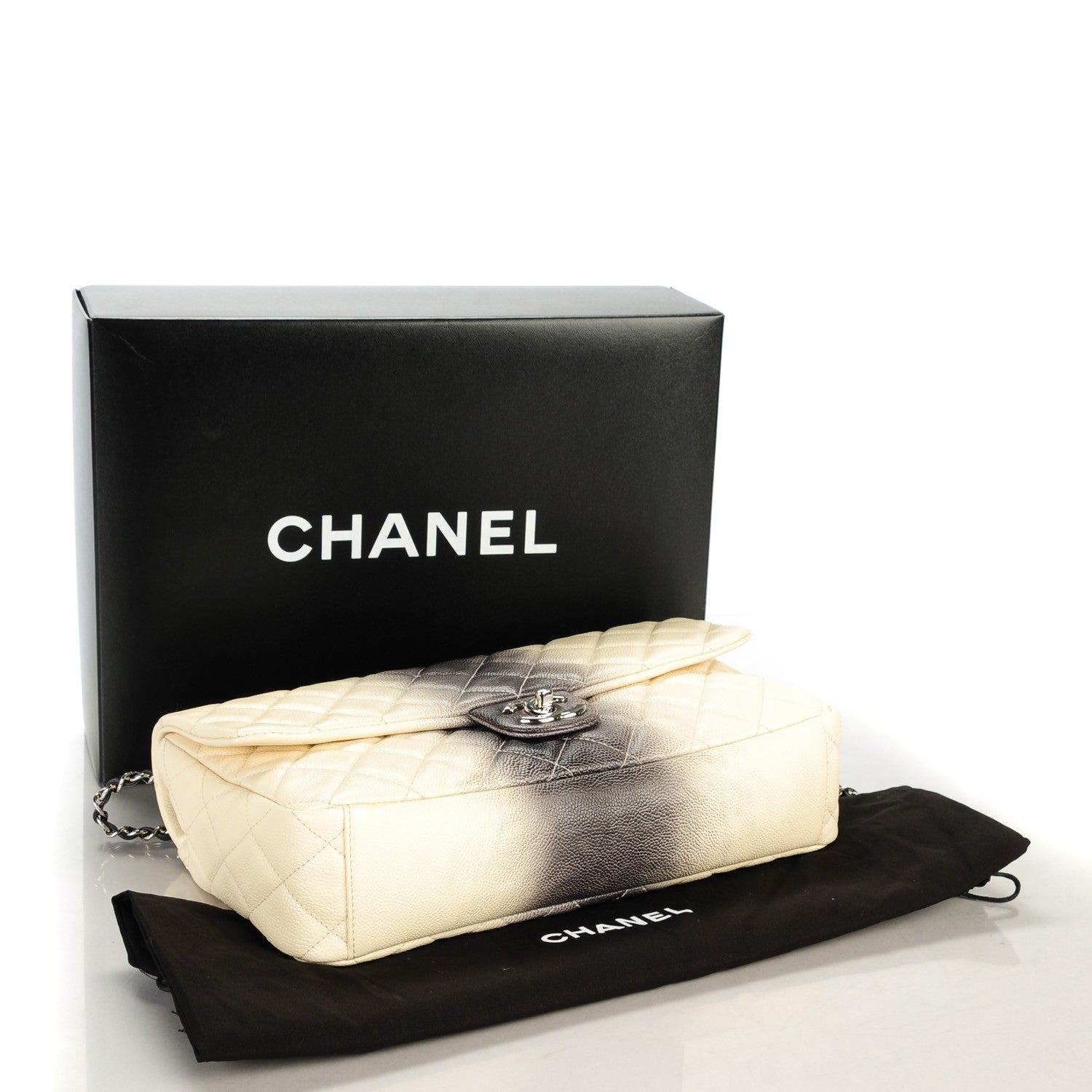 Chanel Caviar Quilted Large Ombre Single Flap Grey 4 of 8