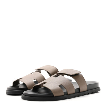 Hermes Epsom Mens Chypre Sandals 44 Etoupe 4 of 10