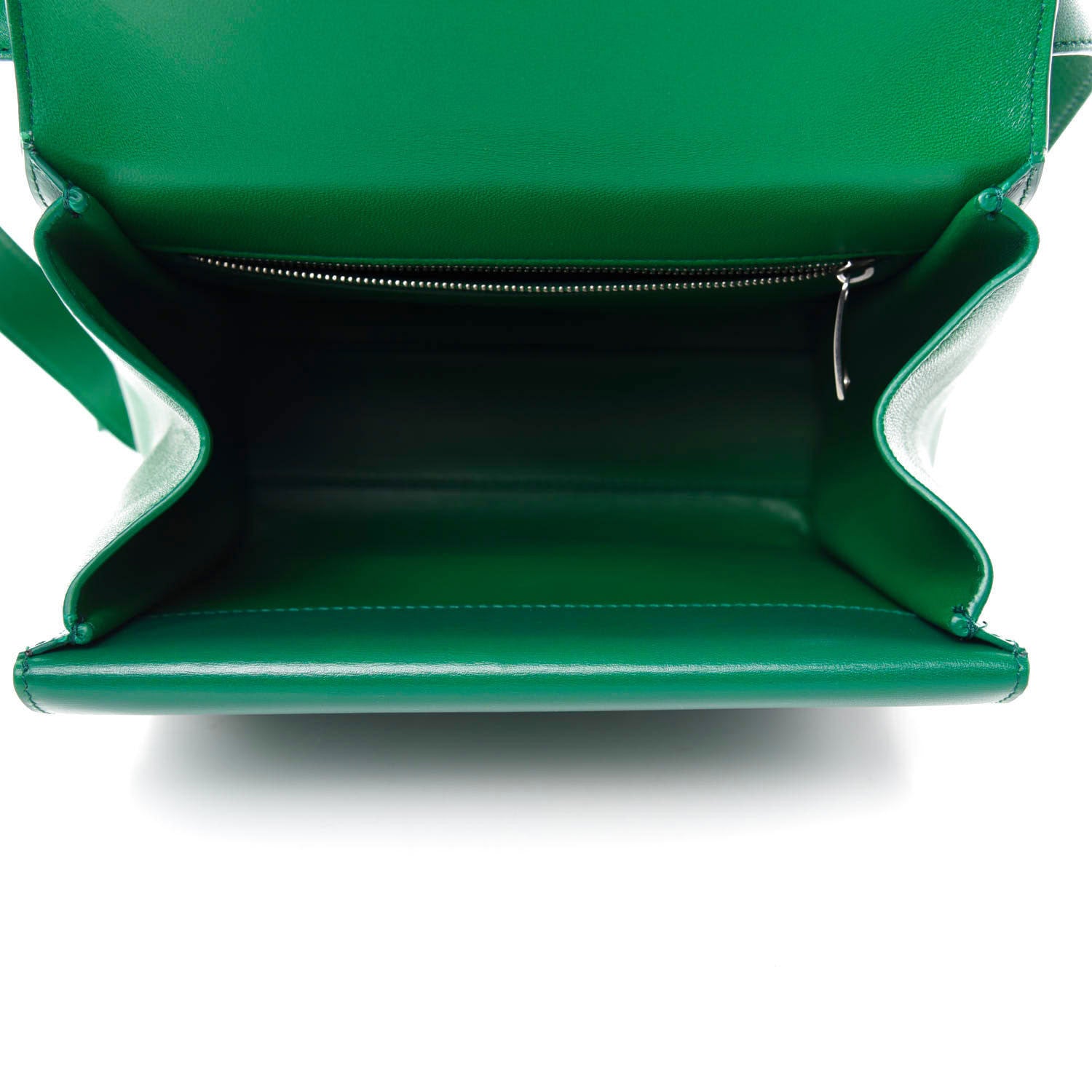 Bottega Veneta Box Calfskin Nappa Clip Bag Racing Green 5 of 12