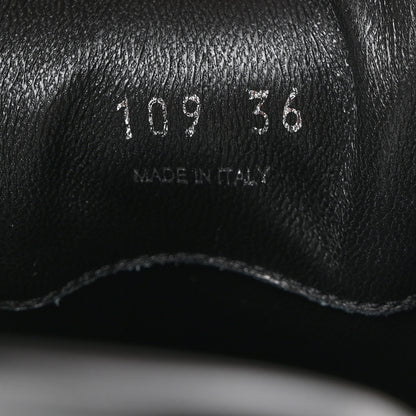 Prada Nappa Soft Padded Metal Triangle Logo Lug Sole 20mm Mules 36 Black 7 of 9
