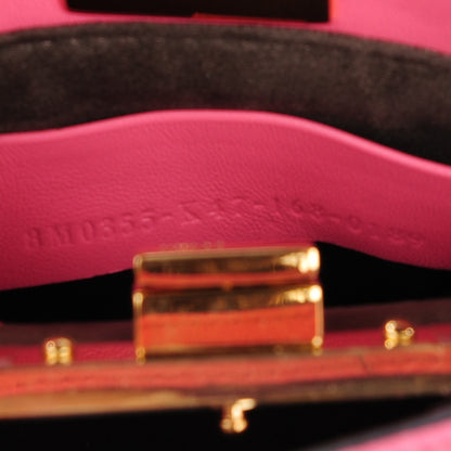 Fendi Shiny Nappa Micro Peekaboo Iconic Satchel Rosa Fluo 7 of 7