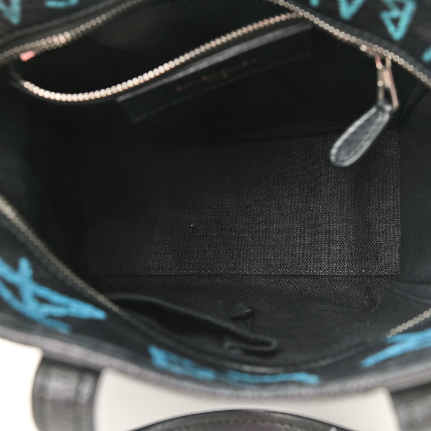 Agneau Arena Graffiti All Over XS Bazar Shopper Tote Black Multicolor