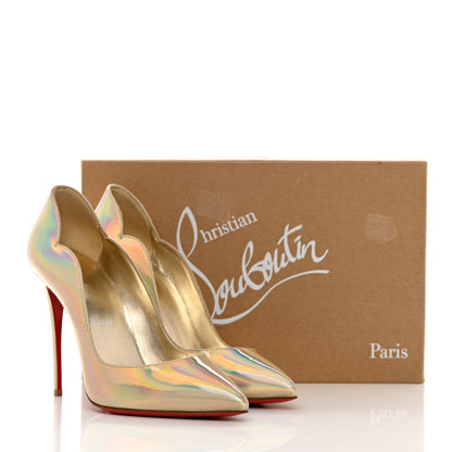 Christian Louboutin Metallic Patent Psychic Hot Chick 100 Pumps 38 Platine 12 of 12