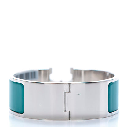 Hermes Enamel Wide Clic Clac H Bracelet PM Bleu Canard 3 of 5