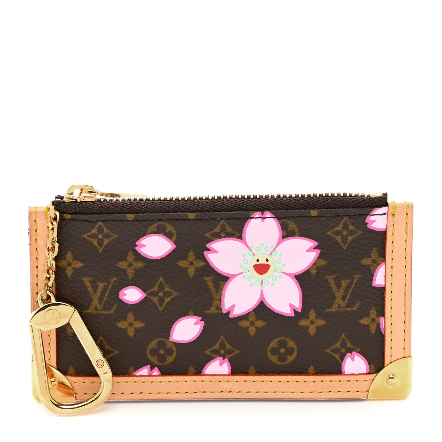 Louis Vuitton Monogram Cherry Blossom Key Pouch Brown 1 of 7