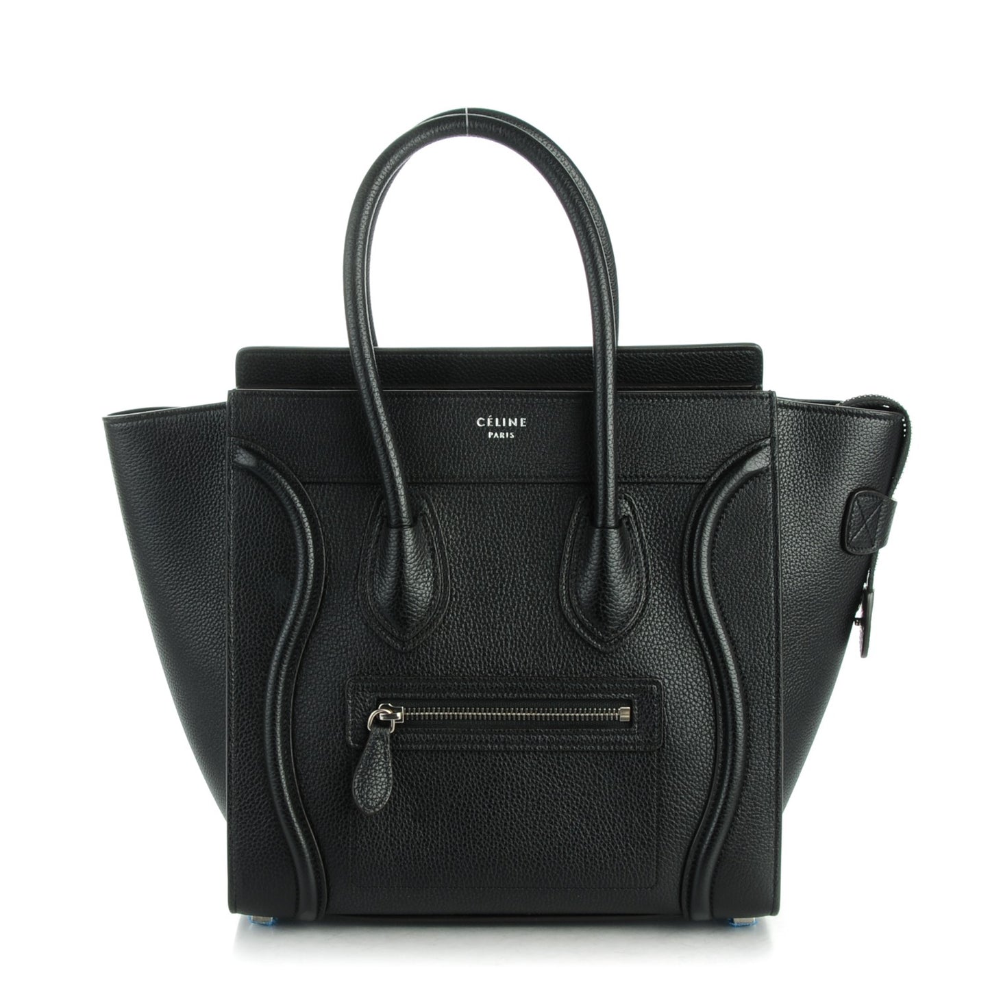 Drummed Calfskin Micro Luggage Black