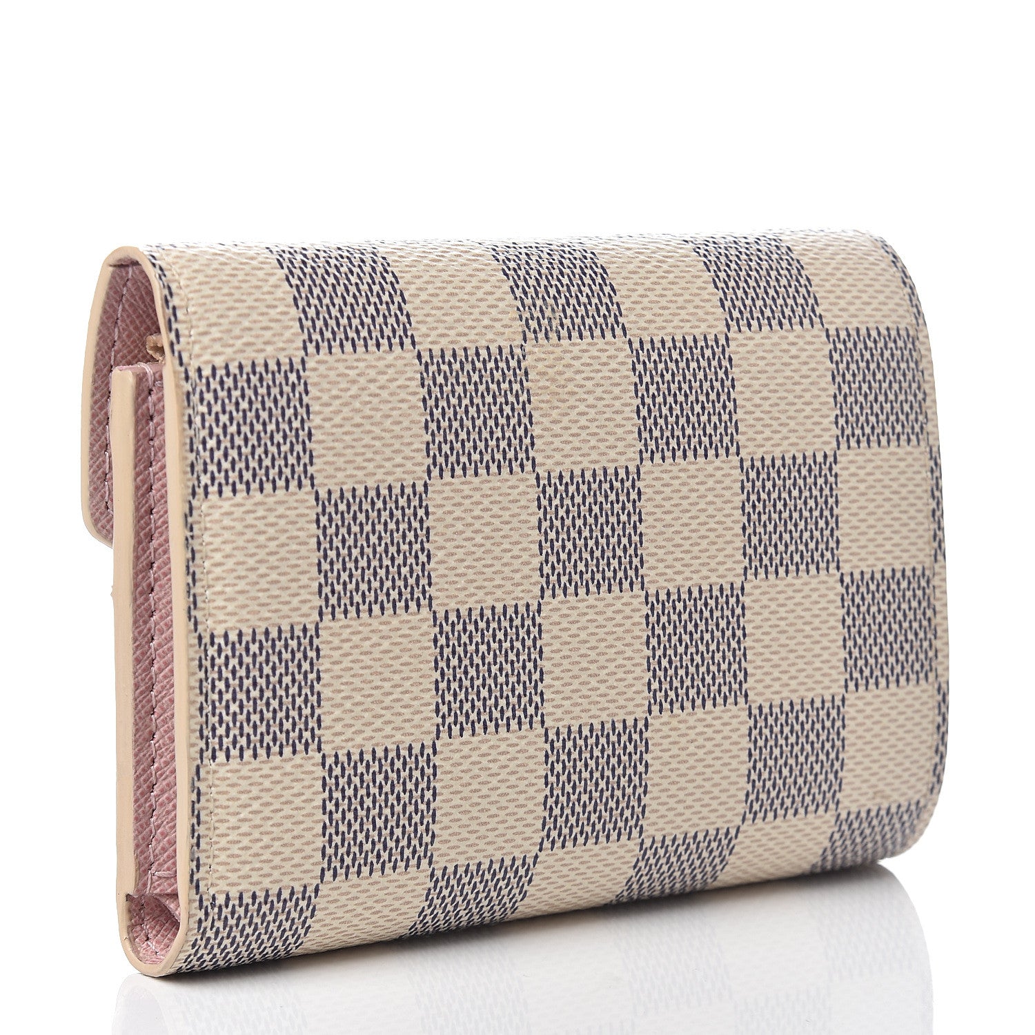 Louis Vuitton Damier Azur Victorine Wallet Rose Ballerine 2 of 5