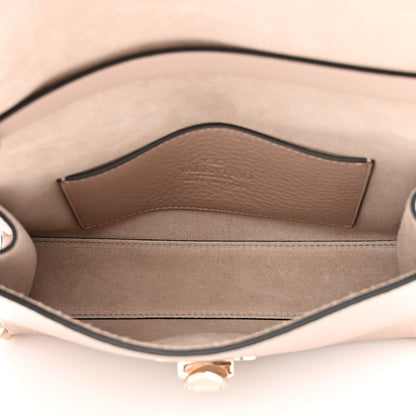 Valentino Garavani Pebbled Calfskin Medium Rockstud Flip Lock Crossbody Bag Poudre 5 of 9